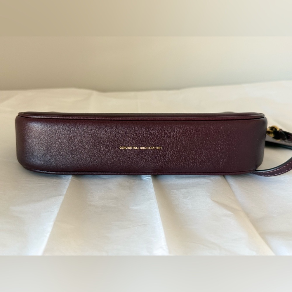 Coach Plum Leather Wristlet Clutch with Gold Hardware - Picture 7 of 15